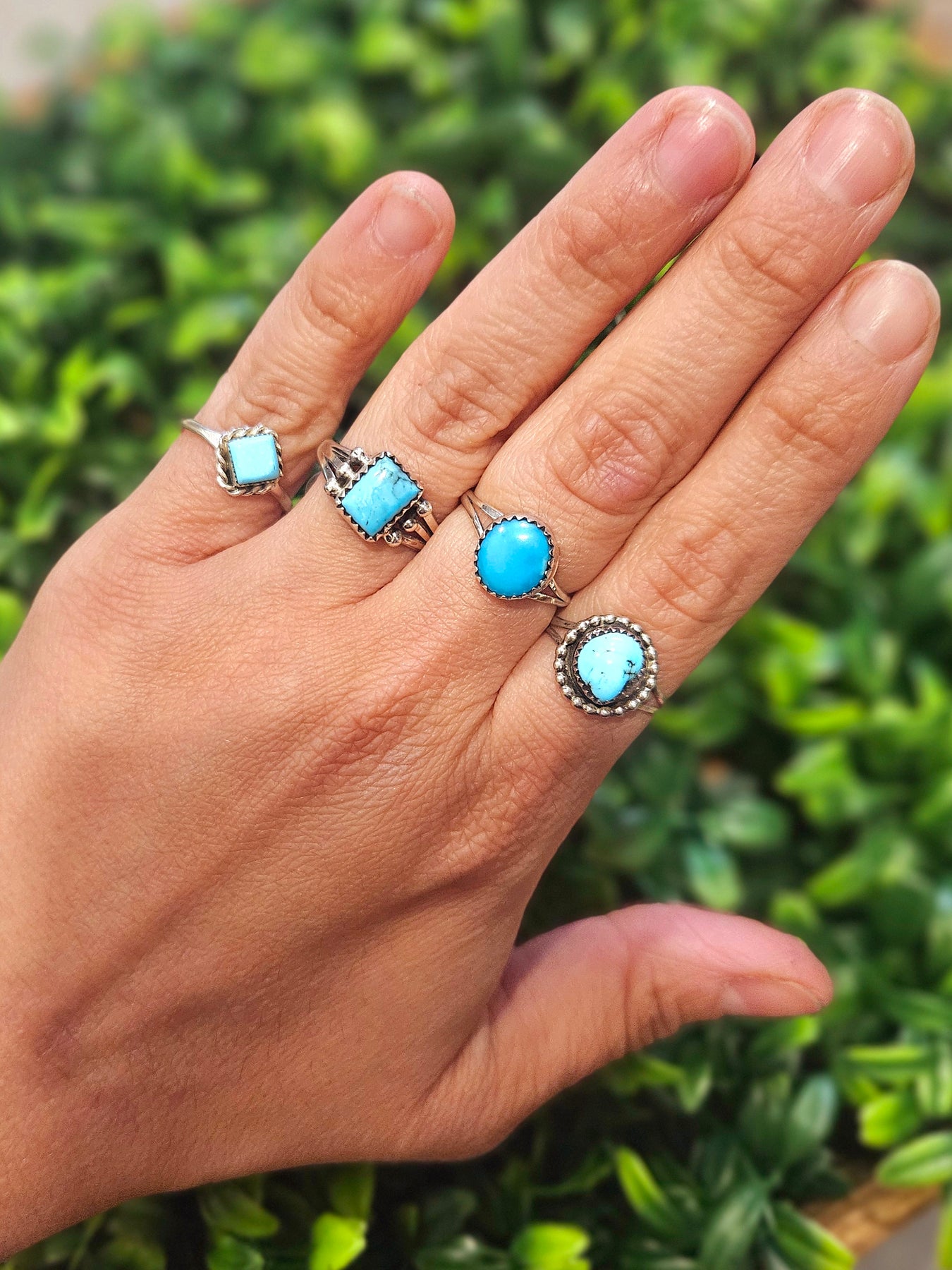 Sterling Silver Turquoise Nugget Rings – Turquoise925